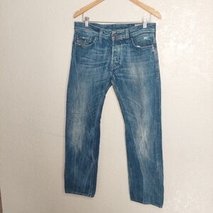 Diesel Industries Men's Safado Wash 00800 Regular Straight Jeans Size 30 x 32
